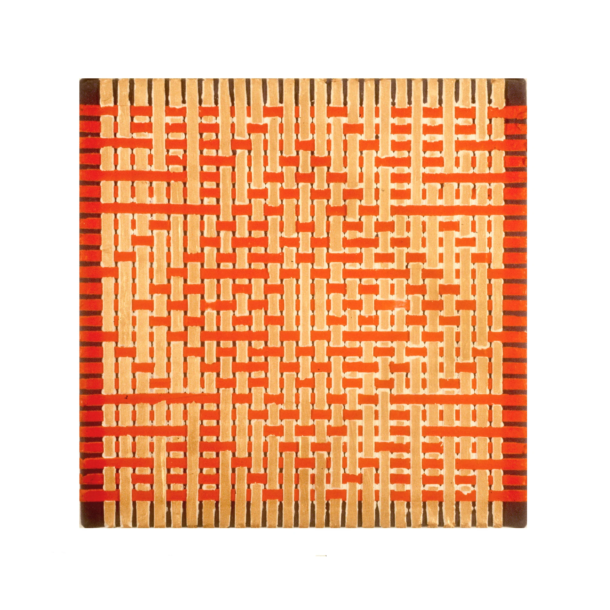 1979 "Small Weaving Painting 3 Acrylic on Canvas 12H x 12W