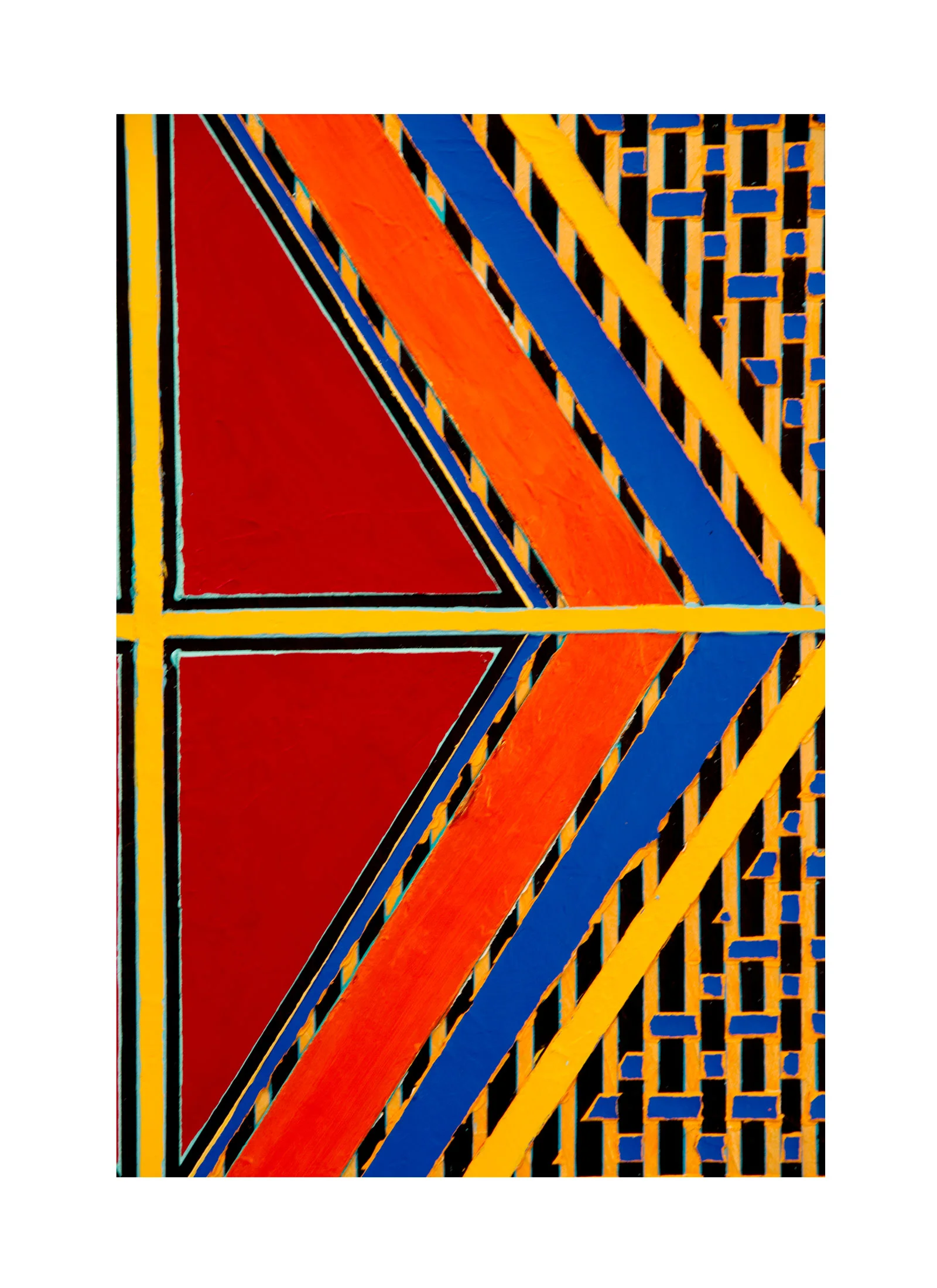 2004 "Red Diamond w. Yellow Cross" Detail