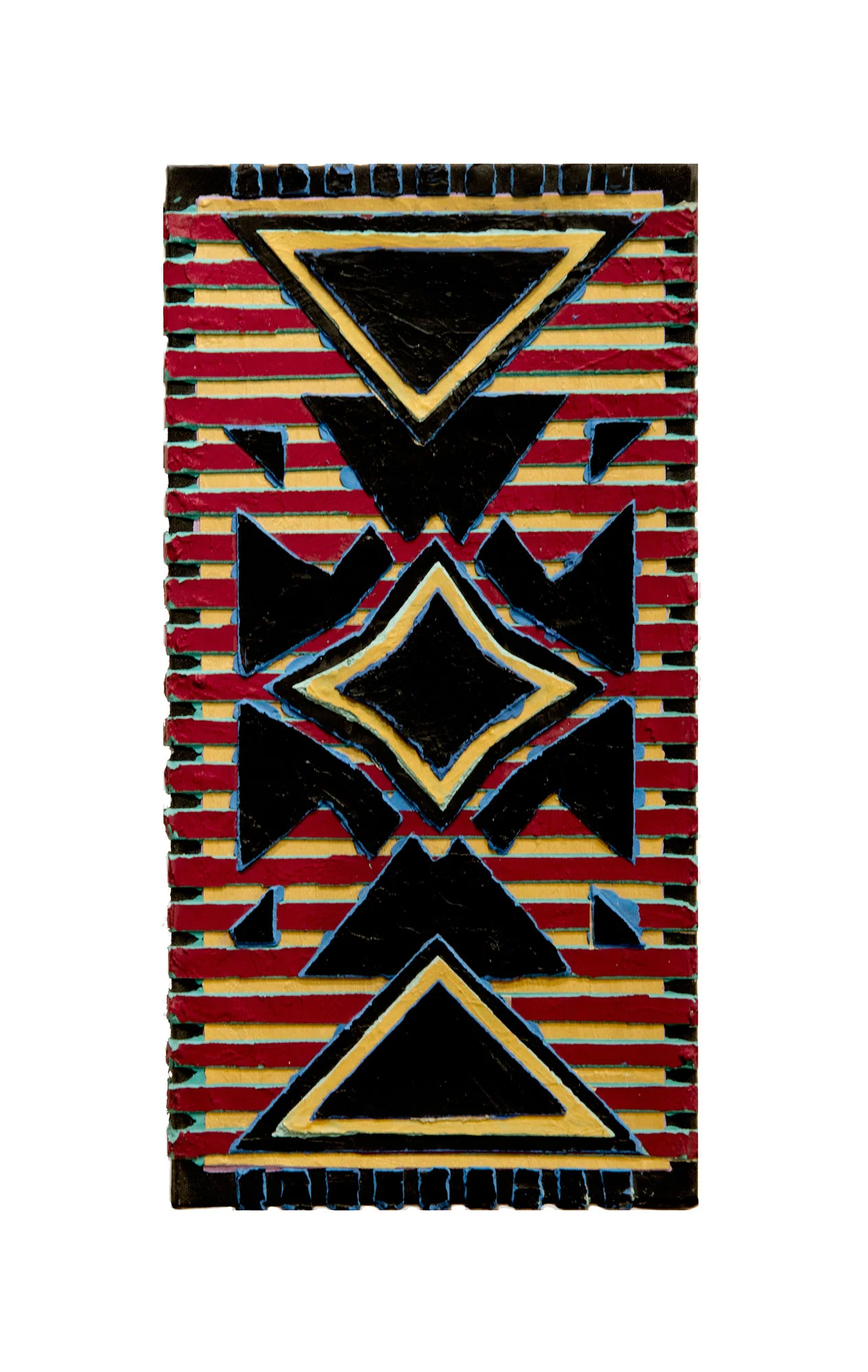 1994 "Amphora w. Red Lines (3)" Acrylic Canvas 18H x 9W