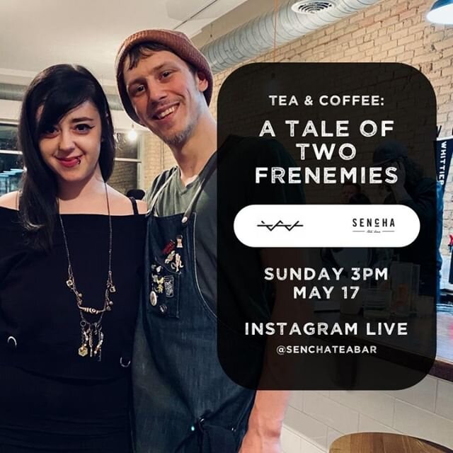 This Sunday we have a very special Tea &amp; Coffee conversation: A Tale of Two Frenemies with Johan from @wesleyandrews.cc and Sencha's very own Tea Expert, Damla! ⁠
⁠
You can join us on instagram live for this special conversation at 3pm central ti