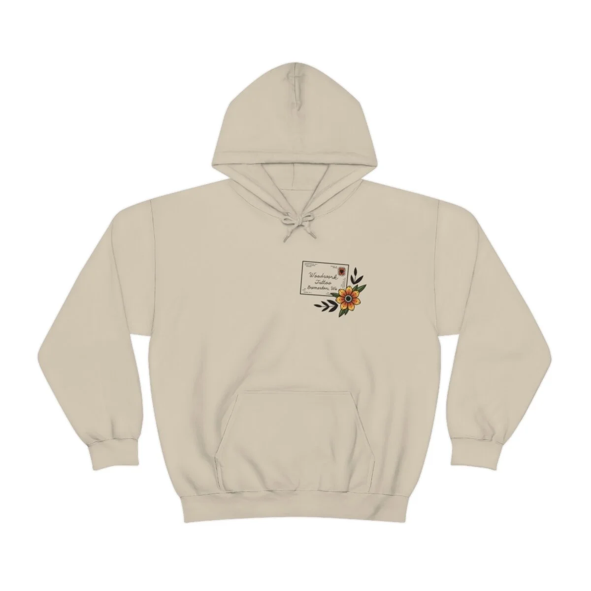 Wish You Were Here Hoodie full color Woodwork Tattoo Gallery