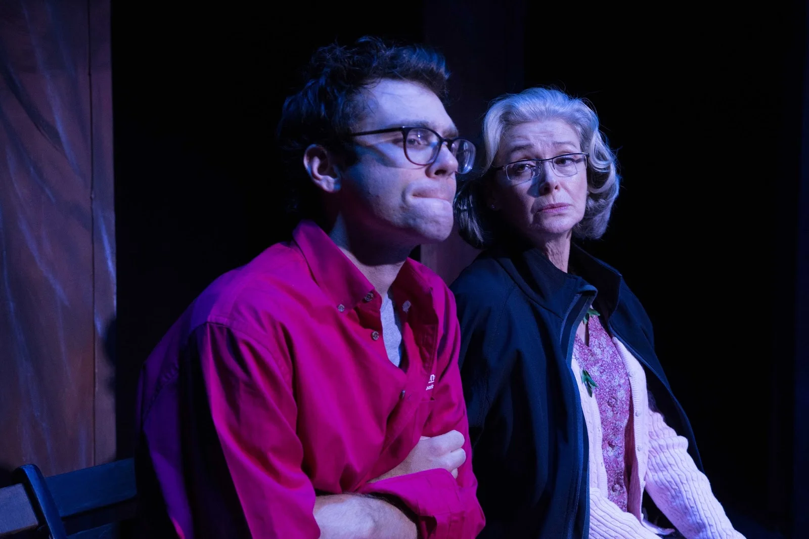 Distance photo by Tom McGrath for Strawdog Theatre Company Caleb Fullen, Janice O'Neill