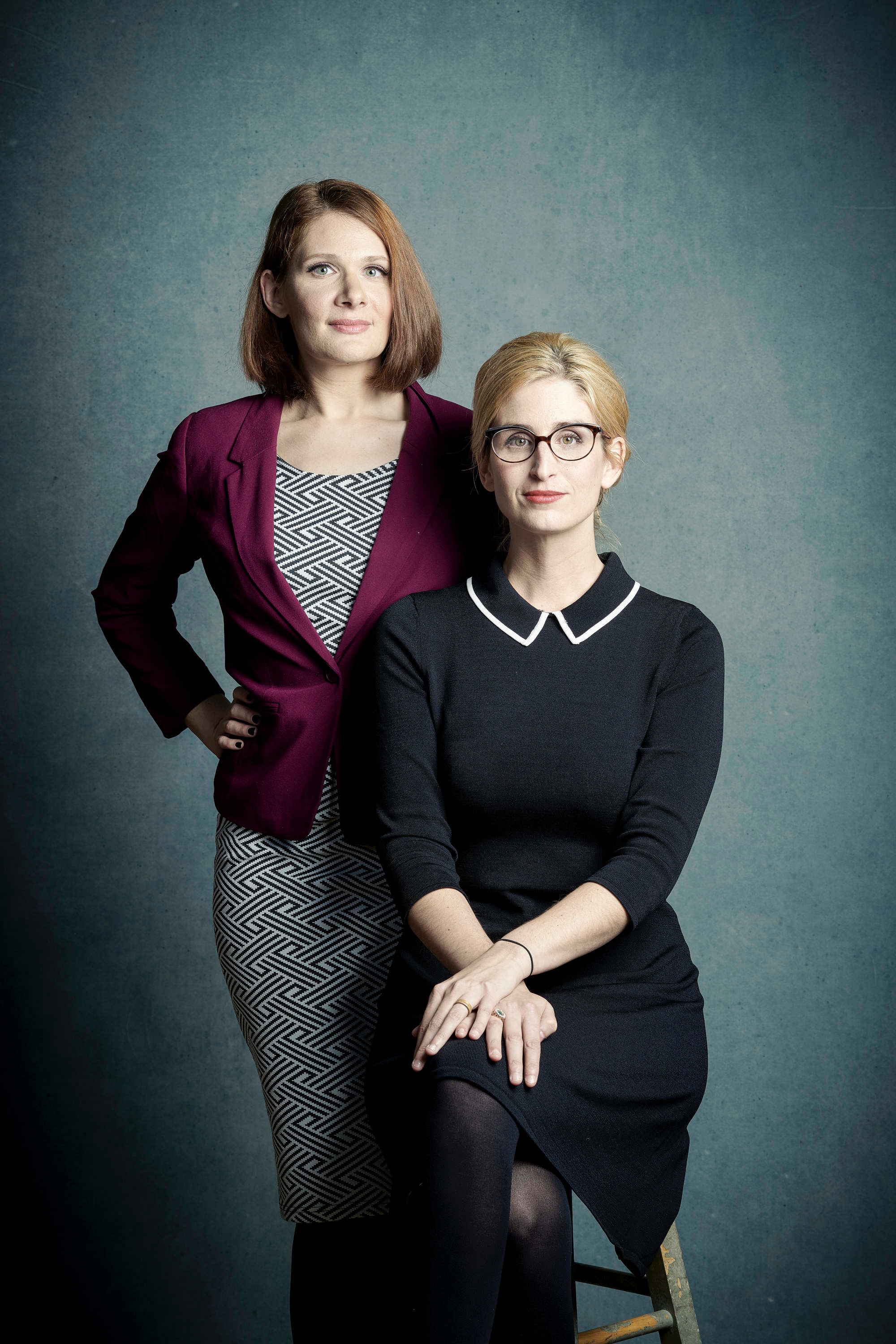 Erica Weiss and Caitlin Parrish at the Television Critics Association Winter Press Tour