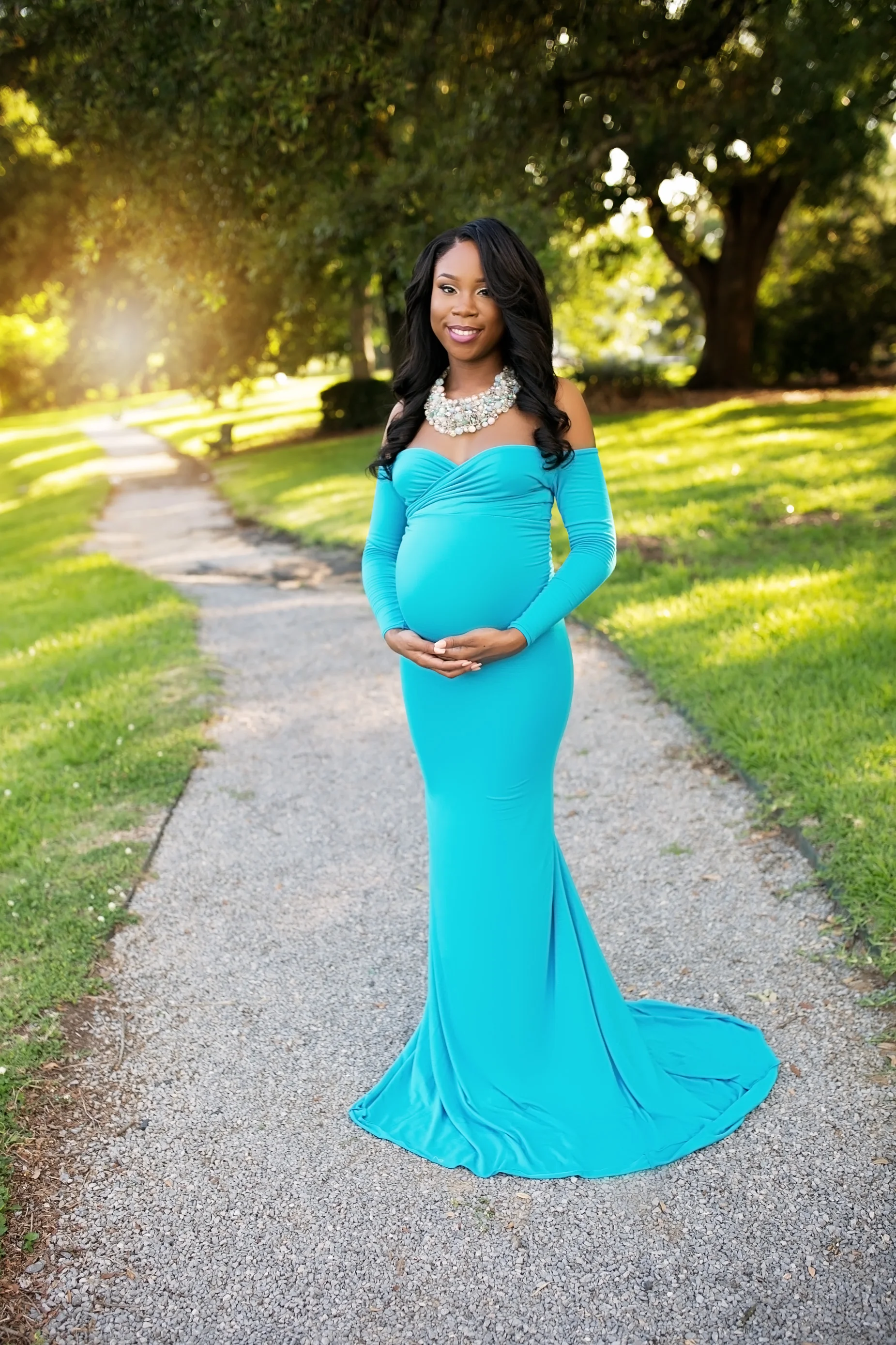 Emerlie Gown in Aqua (XS Extra Small)