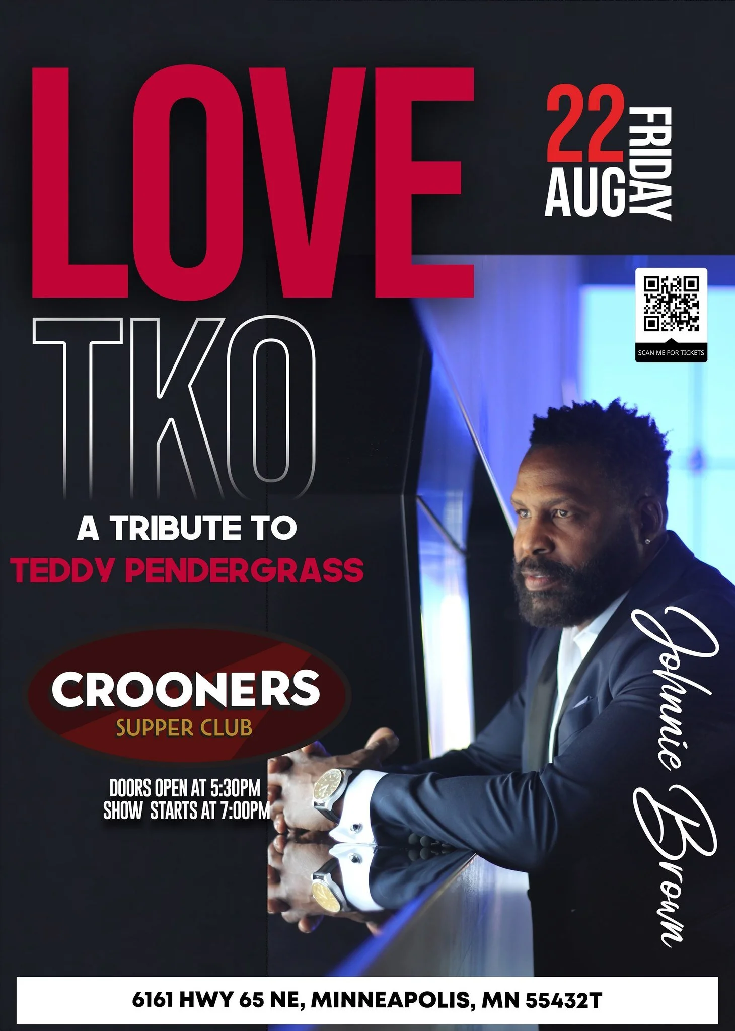 Love TKO: tribute to Teddy Pendergrass with Johnnie Brown