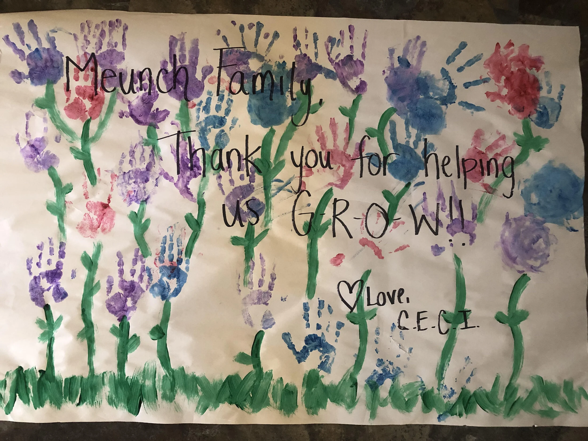 A B-I-G "Thank You!" to the Muench Family!