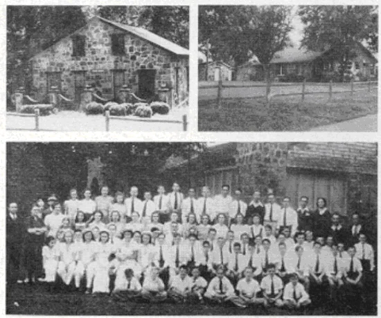 Some of the oldest buildings on camp. Top Left: Modern day nurses station. Top Right: modern day Camp Office. These buildings have served many functions over the years.