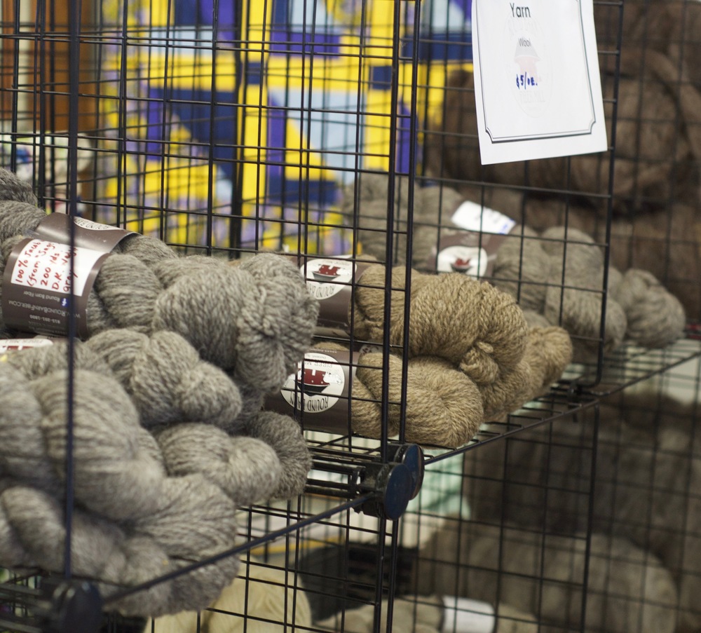 Yarns sold by the ounce from Round Barn Fiber Mill