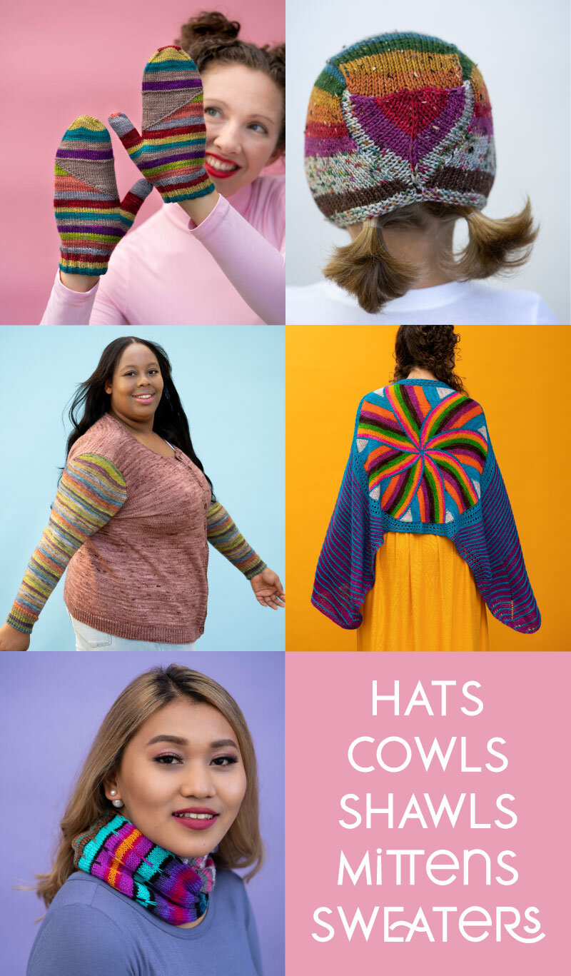 Knit Happy with Self-Striping Yarn: Bright, Fun and Colorful Sweaters and  Accessories Made Easy