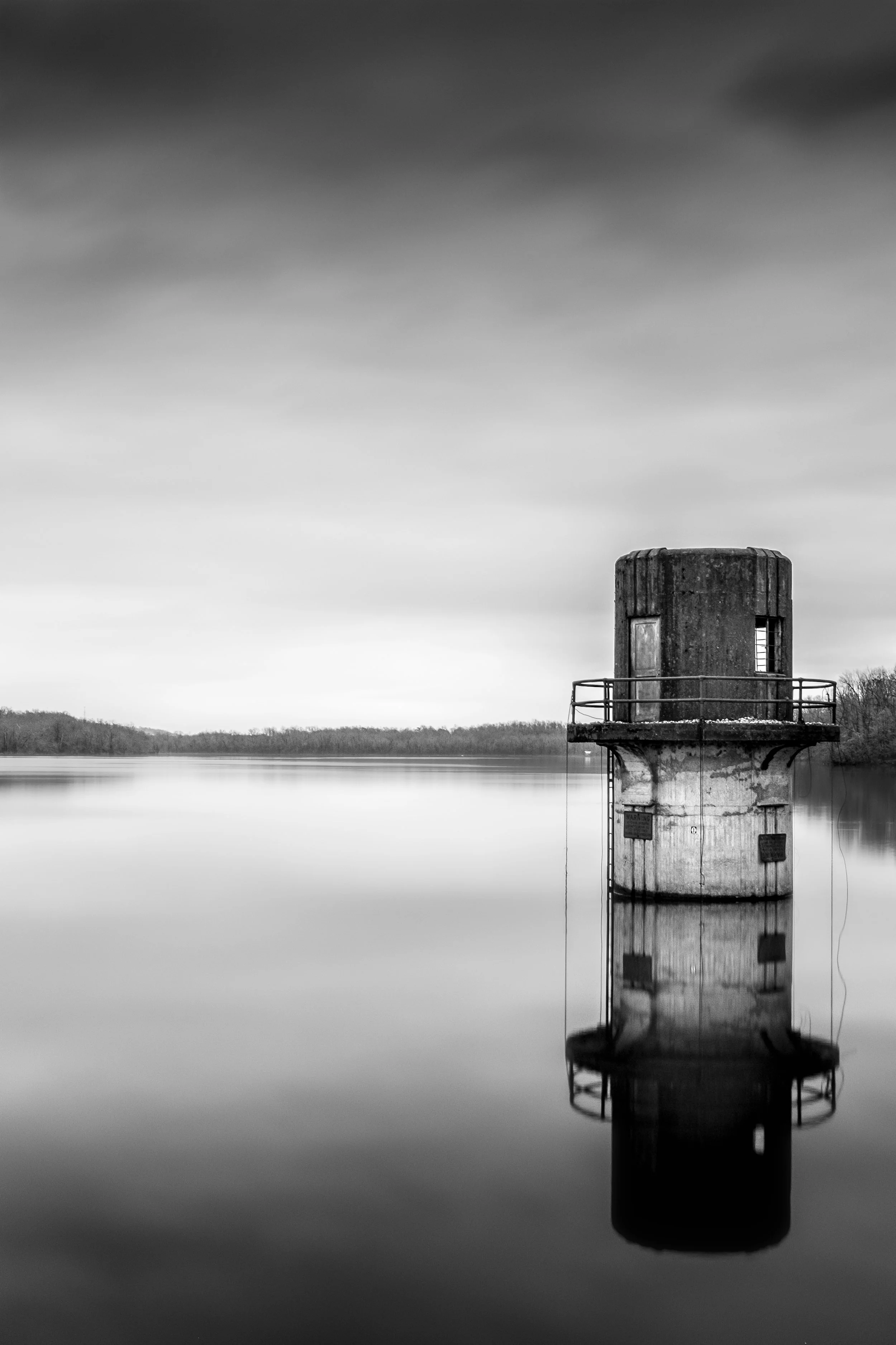 Lake Fayetteville at first light on an overcast day. Click here for a print of this photo.