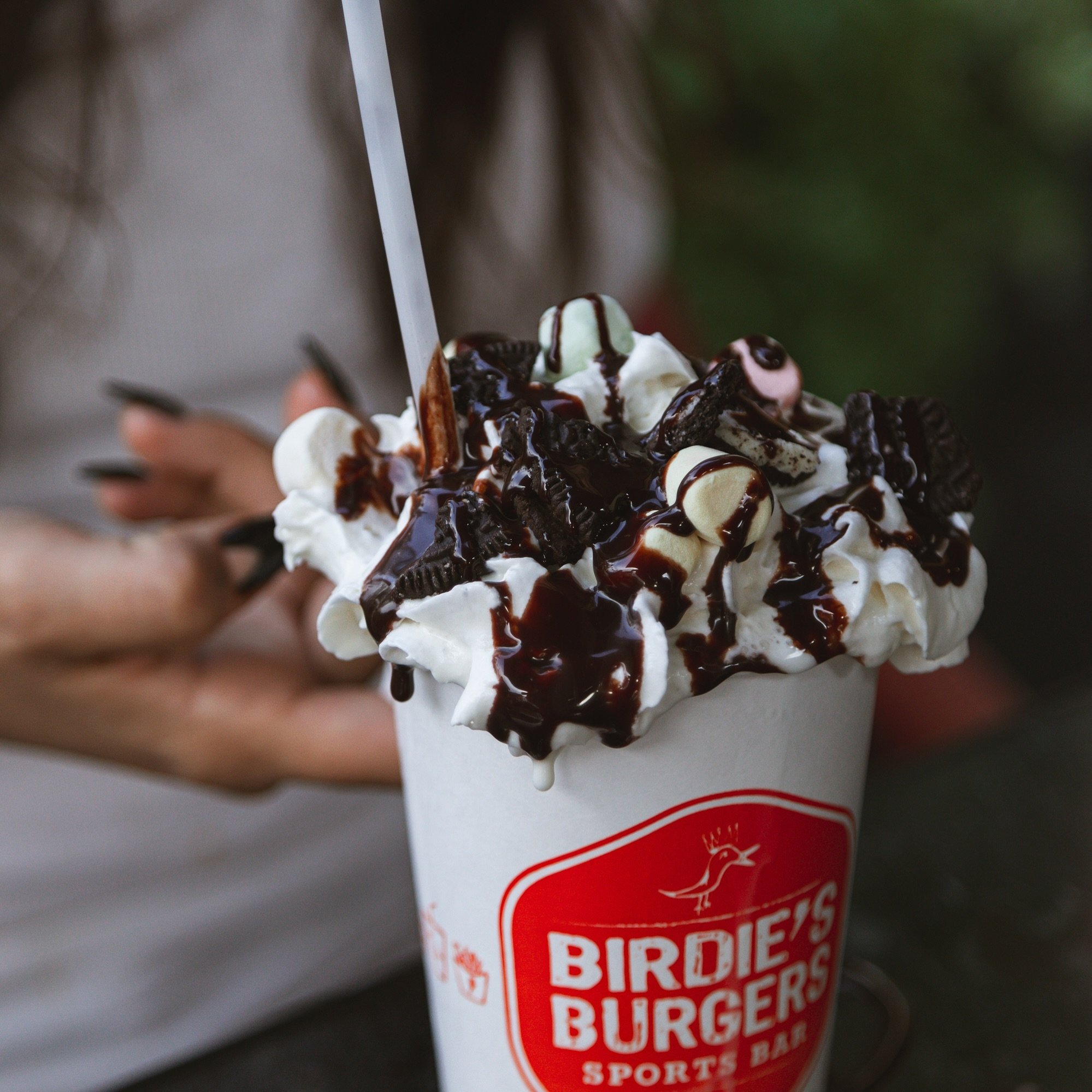&ldquo;Indulgence on a whole new level! 🍦🍫 

This decadent milkshake from Birdie&rsquo;s Burgers is loaded with Oreos, whipped cream, and a drizzle of chocolate sauce. Who else is ready for a sweet treat like this? 

#MilkshakeMadness #DessertGoals
