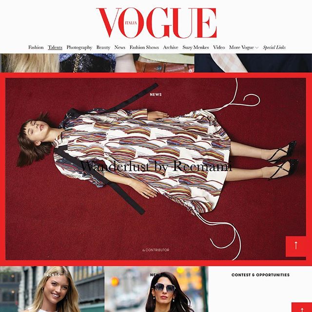 {ON A HIGH NOTE}: #Reemami featured on @vogueitalia by @fatkidforfashion🥁
#reemamiss18 #vogueitalia #italianvogue #milan #vogue #april12 #highnote #springsummer18 #campaign
www.vogue.it