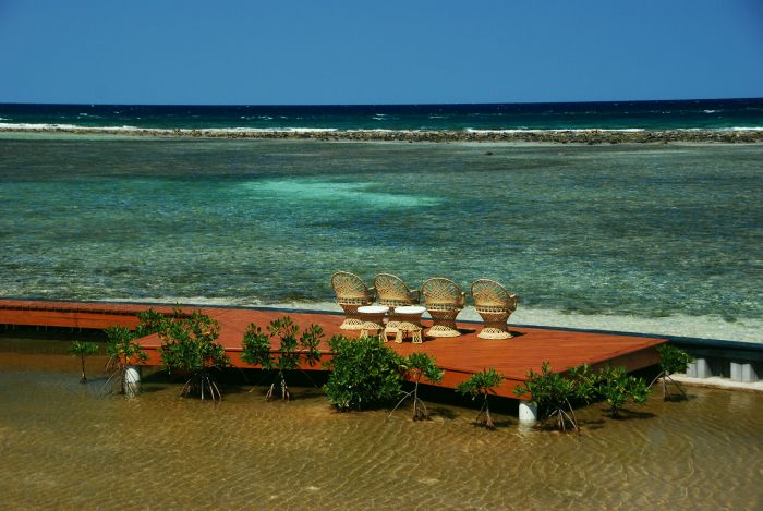 Flats fishing a few feet from your guest room.