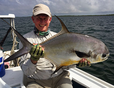 Belize fly fishing trophy.  The elusive permit.