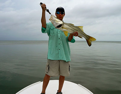 Fishing for snook in Belize