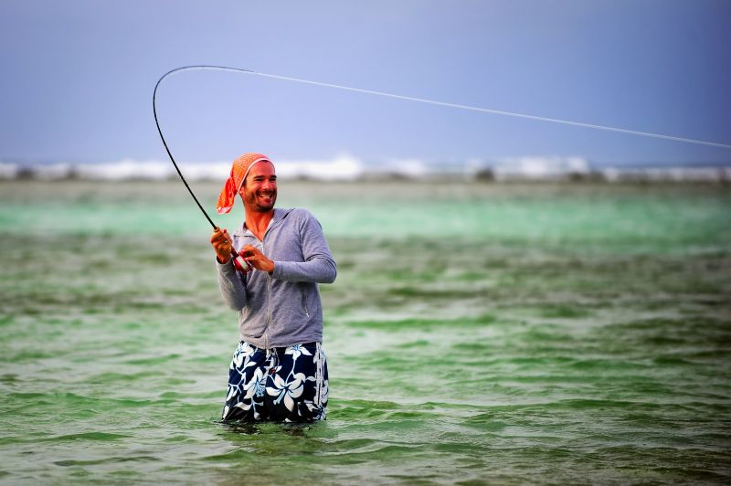 Another happy angler catch a big one while fly fishing for bonefish in Belize. Steve Turner Photo
