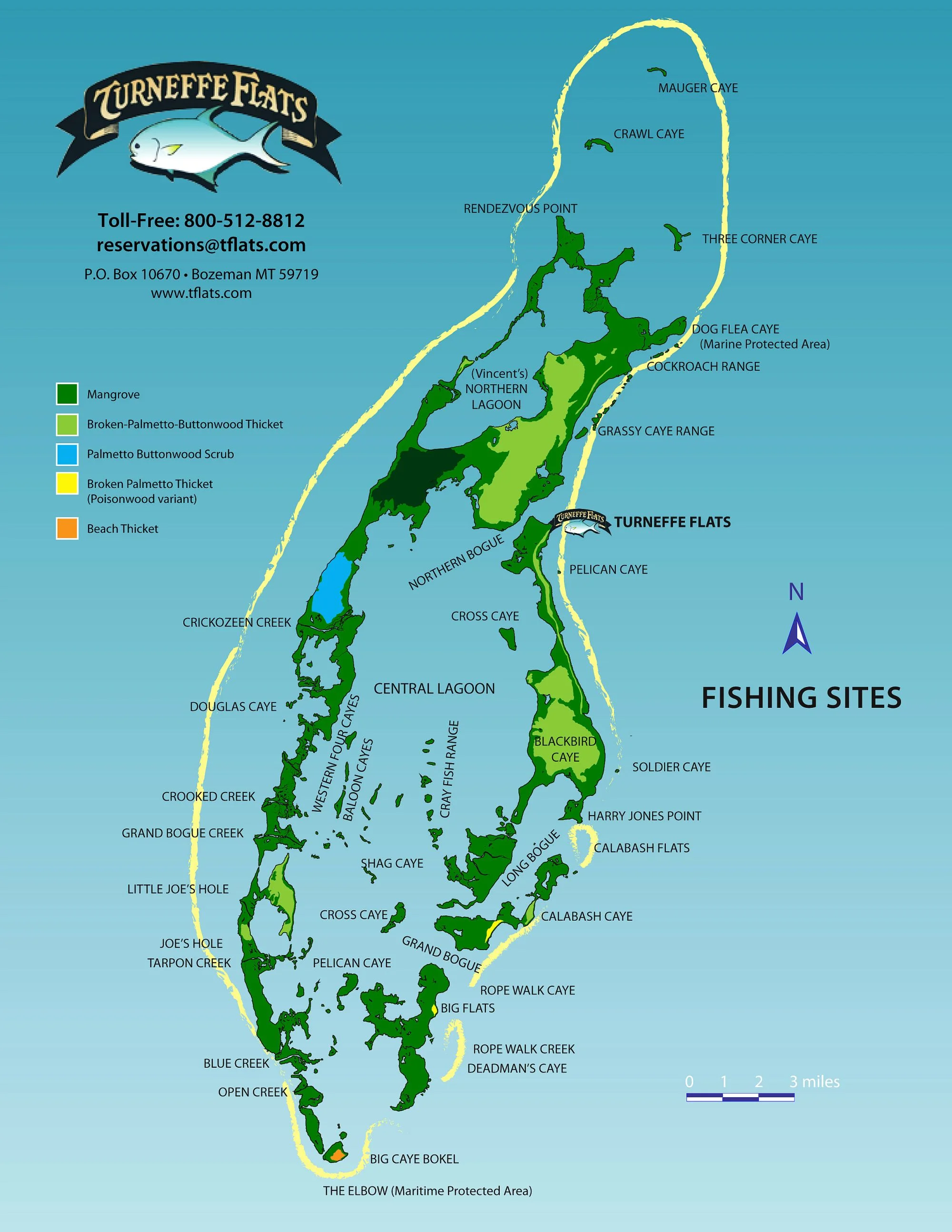 The best bonefish, permit, and tarpon fishing locations in Belize.