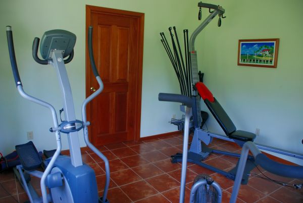 Exercise room at Turneffe Flats
