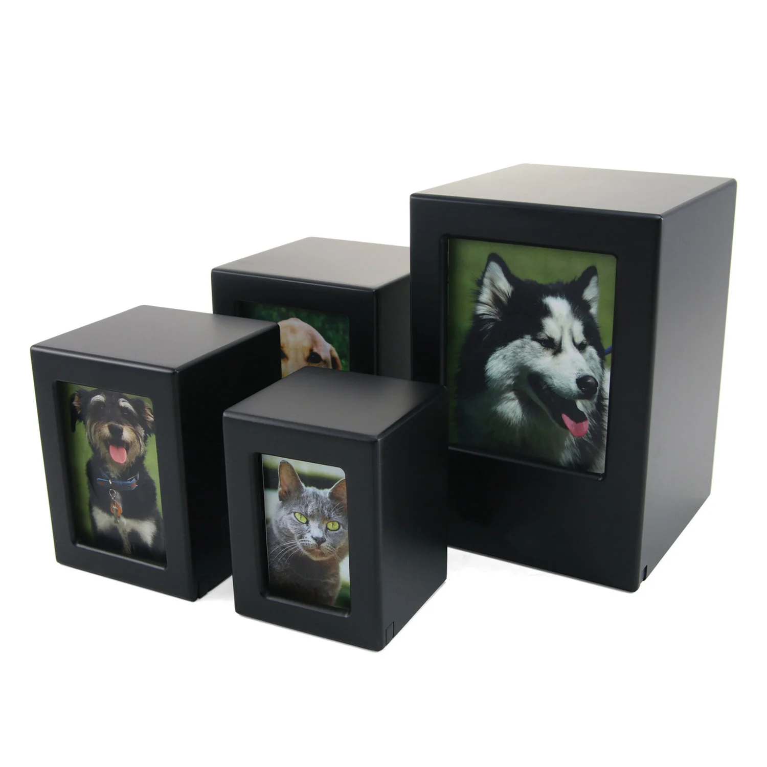 Photo Urn in Black Finish