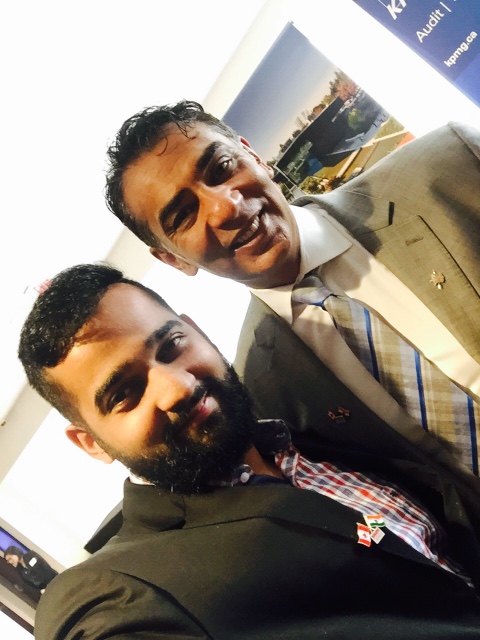 Samarth Mod (Co-Founder and CEO of AirSenze/FreshWorks) with the Minister of Technology, Innovation and Citizens' Services