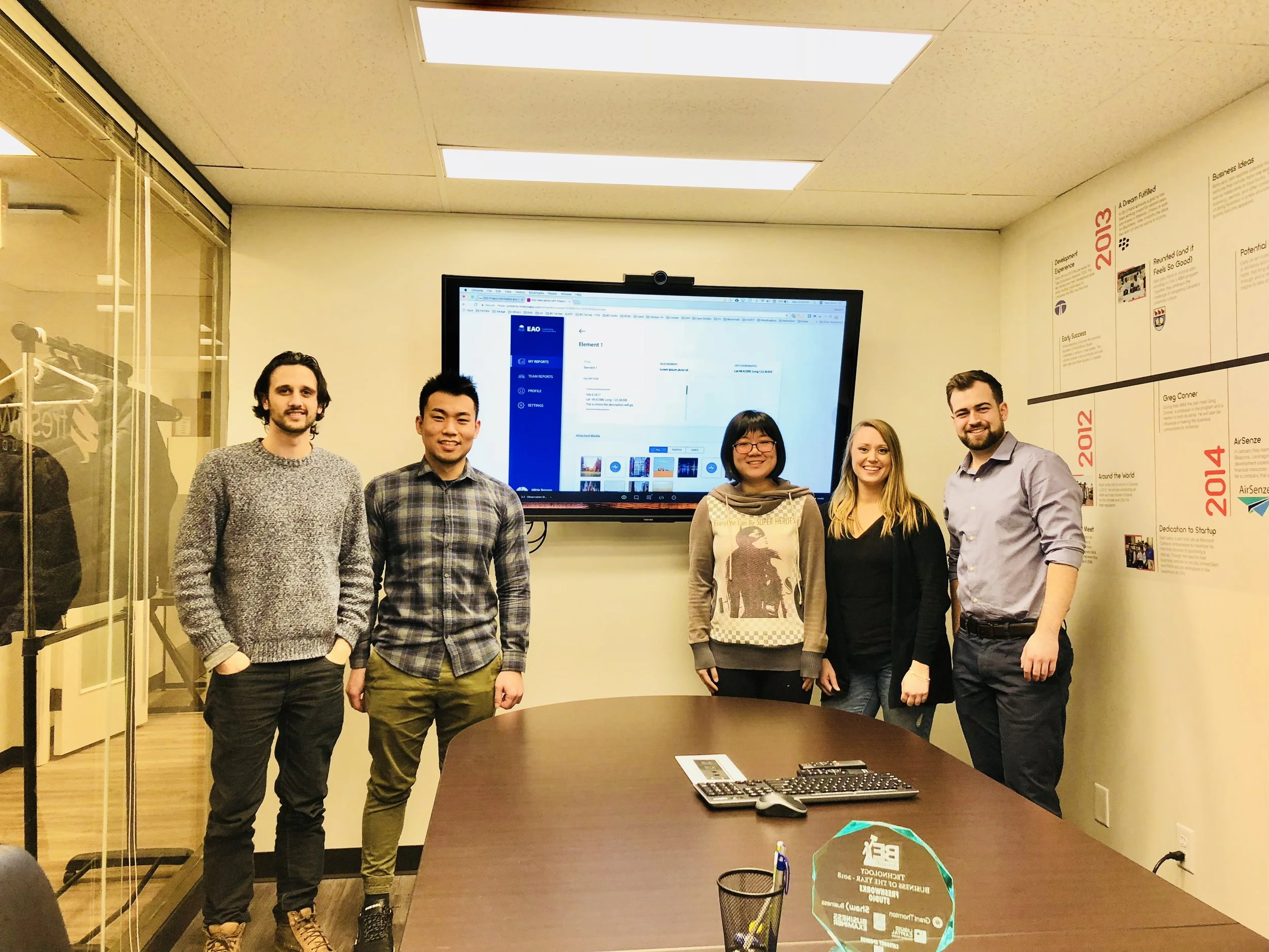 The hardworking team at FreshWorks Studio that developed the apps in 2 months