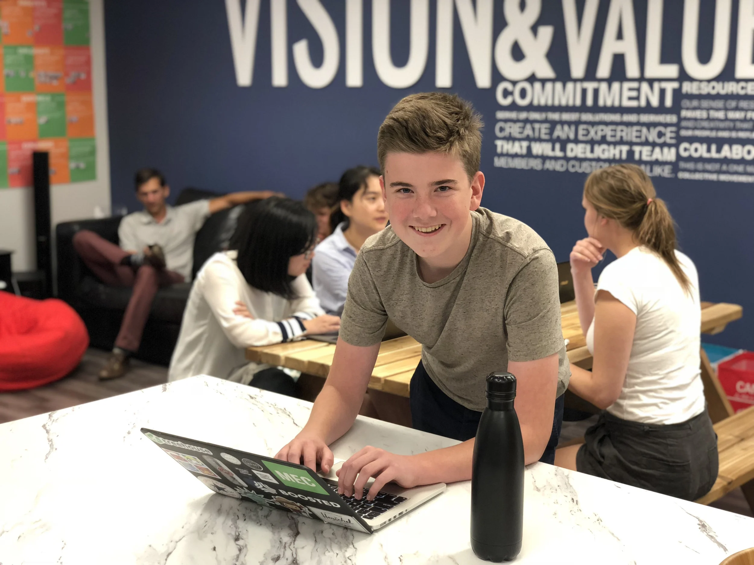 One of Alec's first days at FreshWorks in Summer 2018