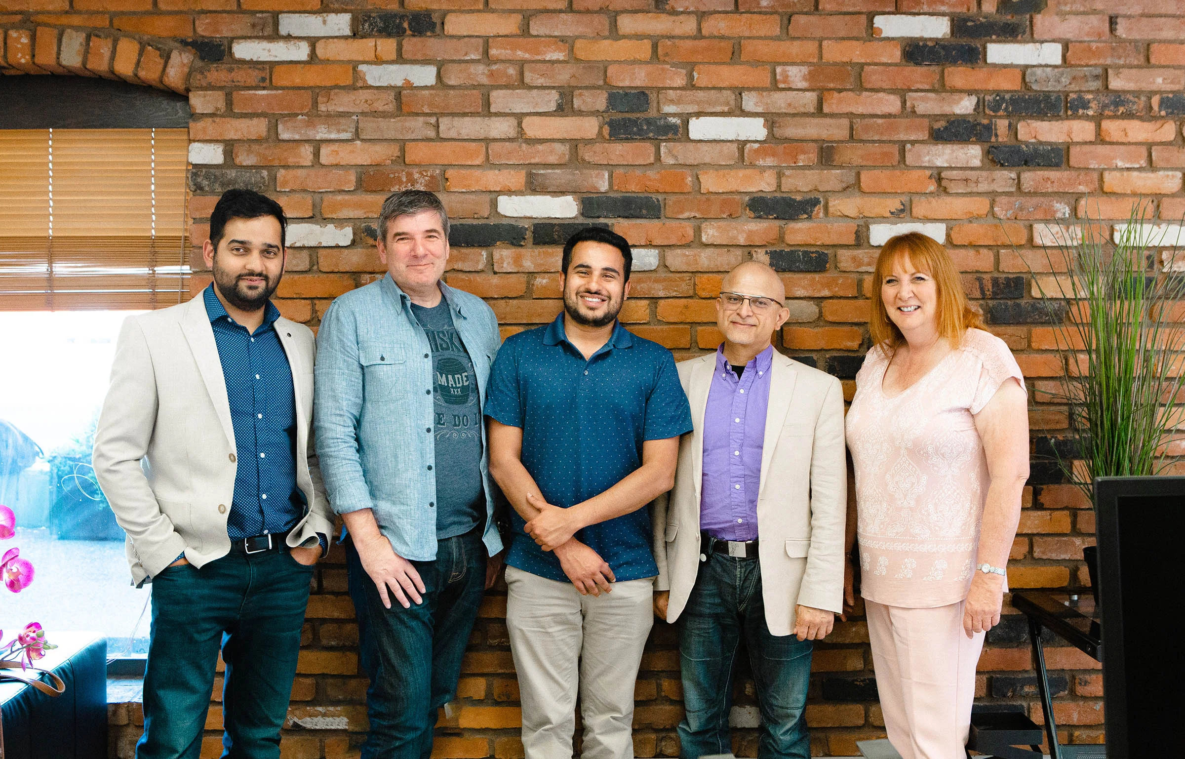 From left to right: Sam Mod (FreshWorks CEO), Stuart Silberg (APFM CTO), Rohit Boulchandani (FreshWorks COO), Nitin Chandra (APFM Director of Apps), Bernie Zigler (APFM Director of Quality Assurance)