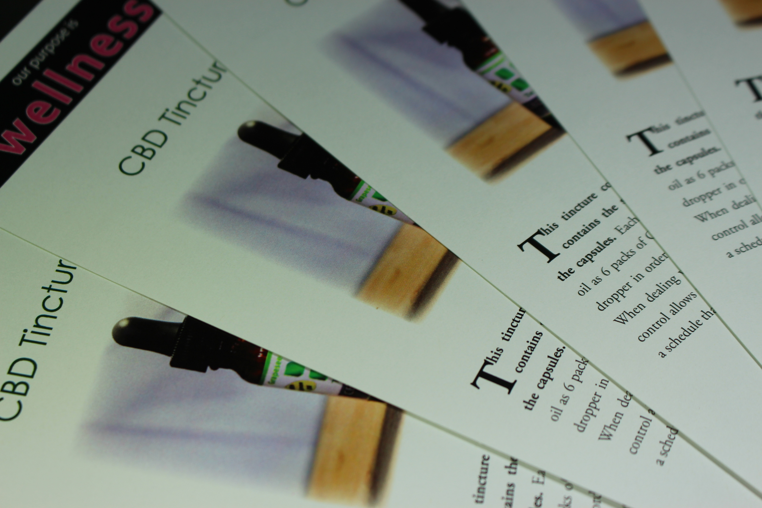 Educational Literature on CBD tincture from thecenter for palliative care