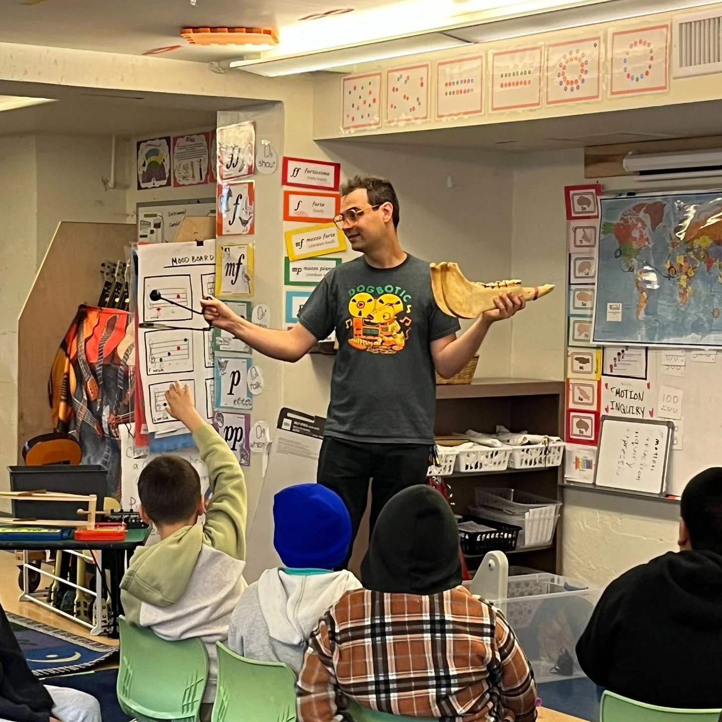 Last week's class visit, starring @kirkmakesthings 
#musiceducation