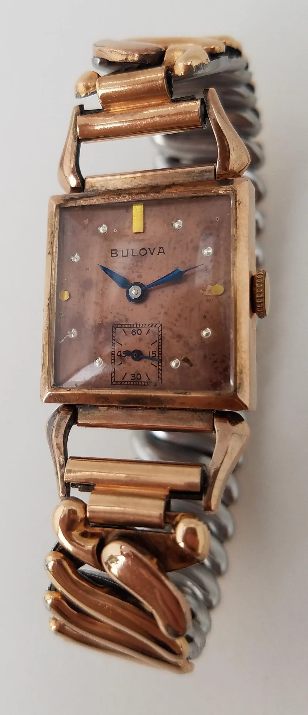 rose gold bulova watch women's
