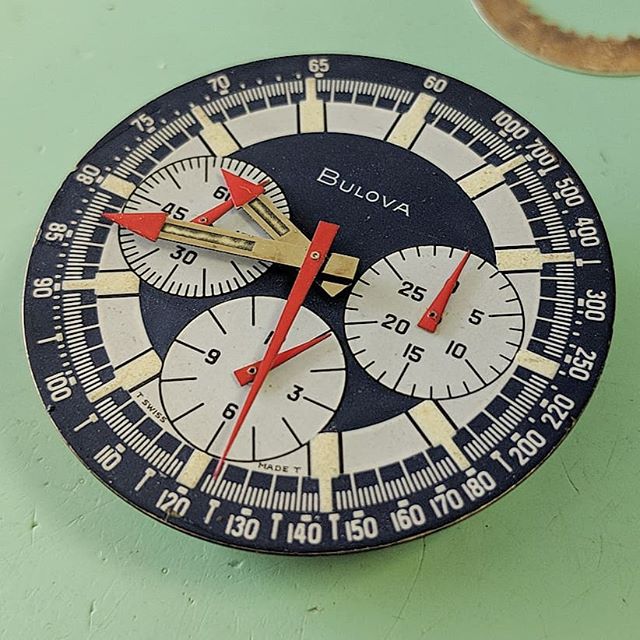 From Jose Sr's personal collection Bulova Stars and Stripes. #artdialwatch #artdialwatchsouthfield #bulova #vintagebulova #bulovastarsandstripes #starsandstripes #vintagewatch #watchservice #watchrepair #horology #horologist #whosyourwatchmaker #watc