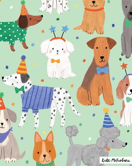 DOGS PARTY REPEAT PATTERN