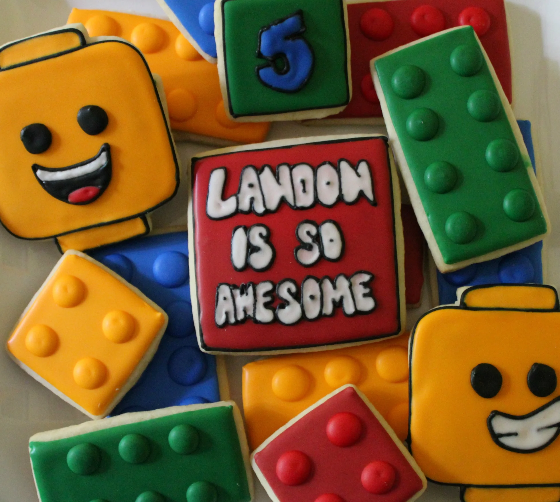 Lego Birthday Cookies