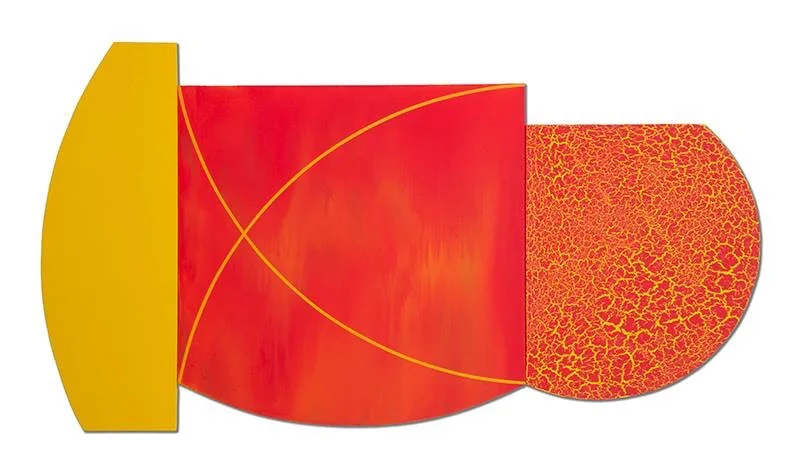 Multiform 10, 2014, acrylic on panel, 36" x 65"