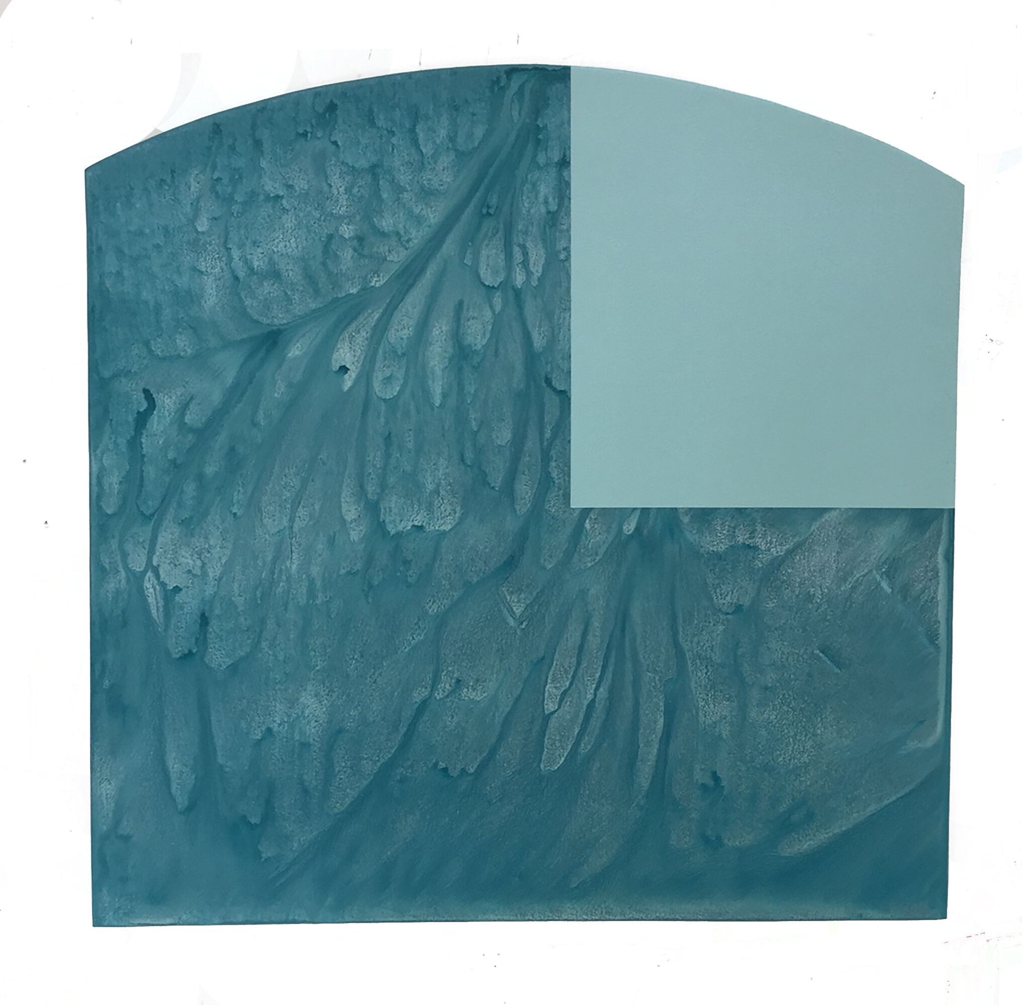 Watershed, 2020, 32" x 32",, acrylic on panel