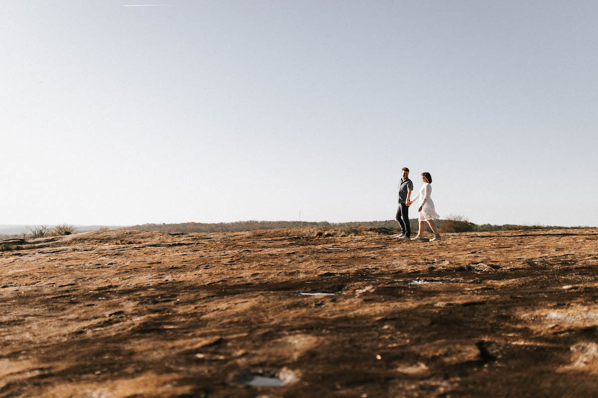 breathtaking photos of couple on Arabia Mountain Georgia
