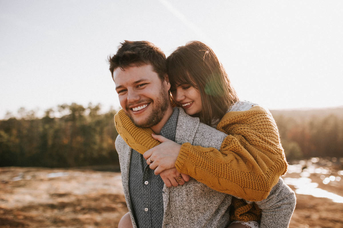 romantic date adventure on Arabia Mountain in Georgia