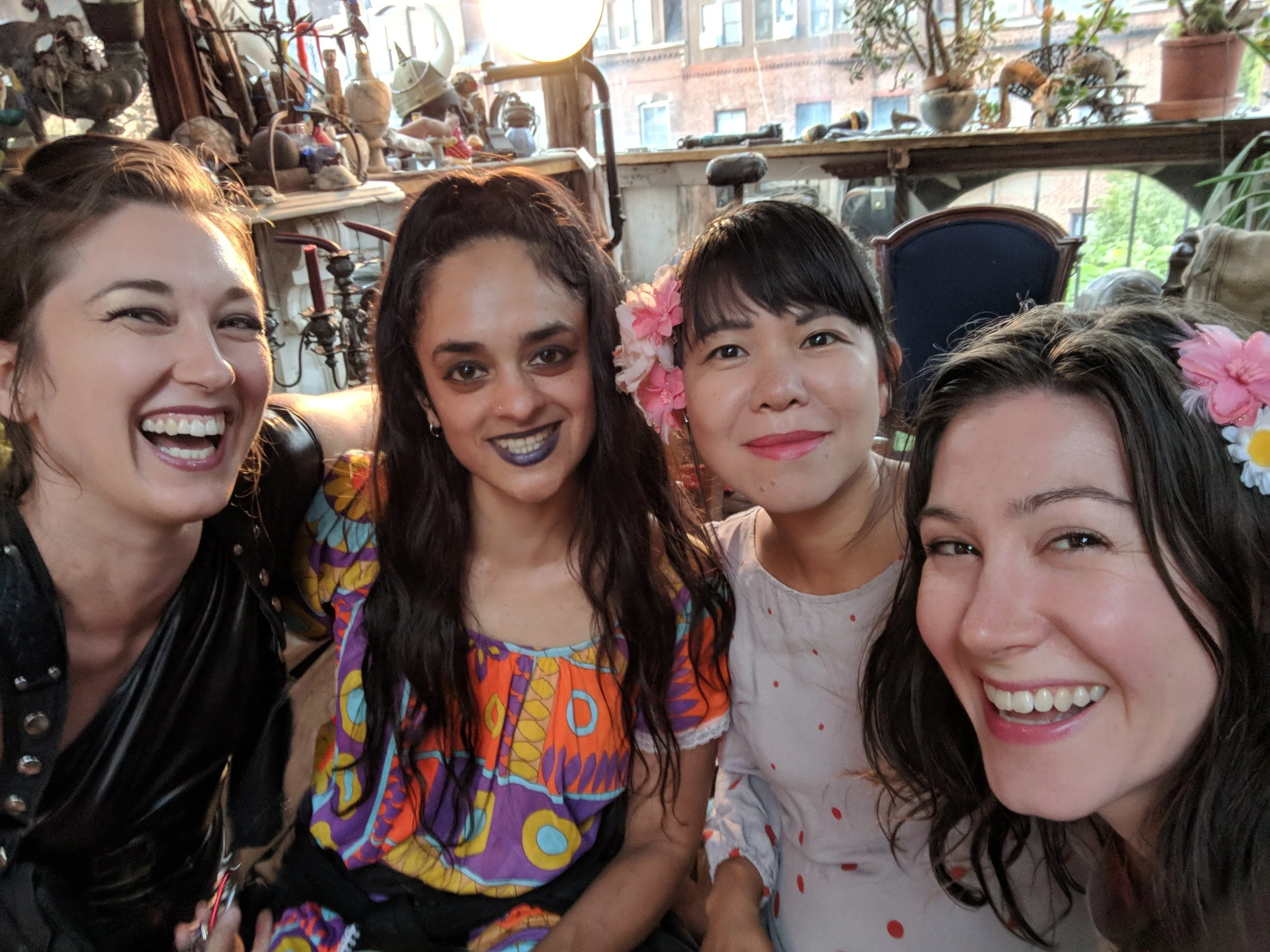 Crystal Bright, Mali, Miwa & Rebekah at the Cloud Club