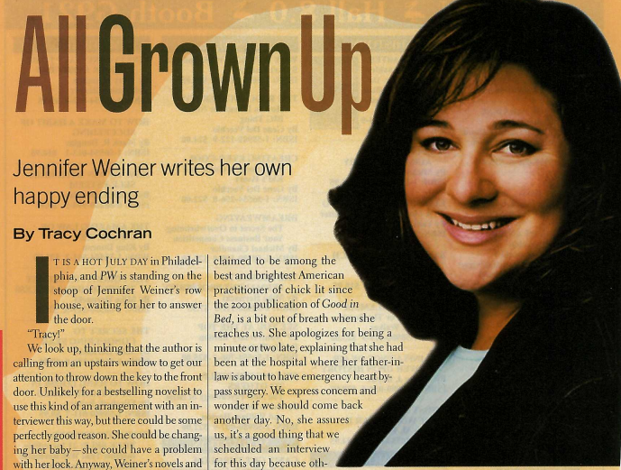 All Grown Up: Jennifer Weiner writes her own happy ending