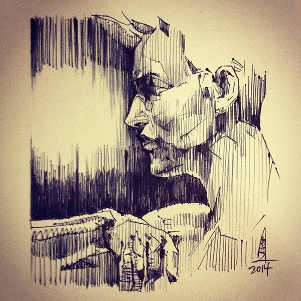 Daily instagram sketches , images courtesy of the artist.