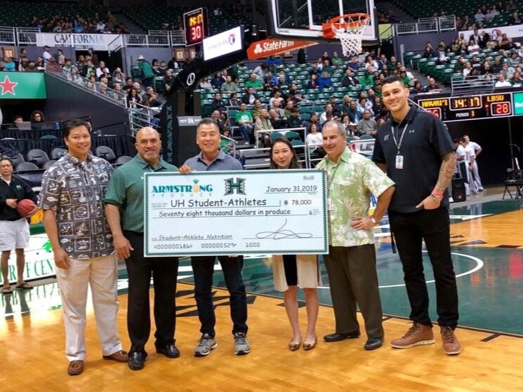   January 2019 - Check Presentation to University of Hawaii Student Athletes  