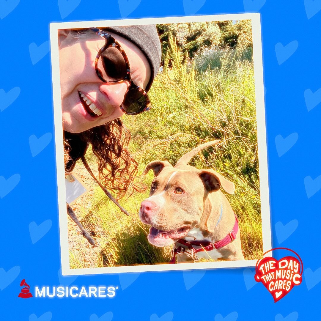 April 26 is #TheDayThatMusicCares - a chance for us to get together and give back to our communities. My son and I regularly volunteer at our local animal shelter, so I stopped by today to walk this lovely lady. Butters is a young pibble/bulldog mix,