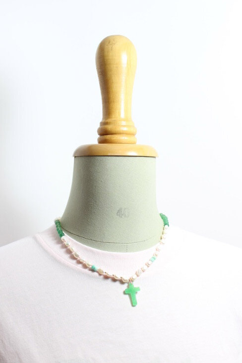 Green Jade Cross Necklace