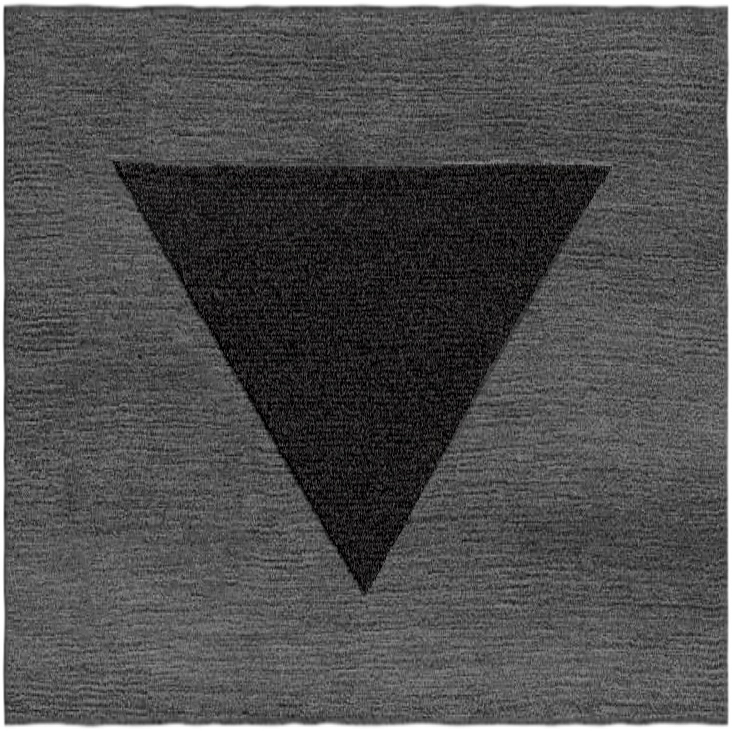 Triangle Carpet (Salt n Pepper Pubes), 2019, Wool yarn.jpg