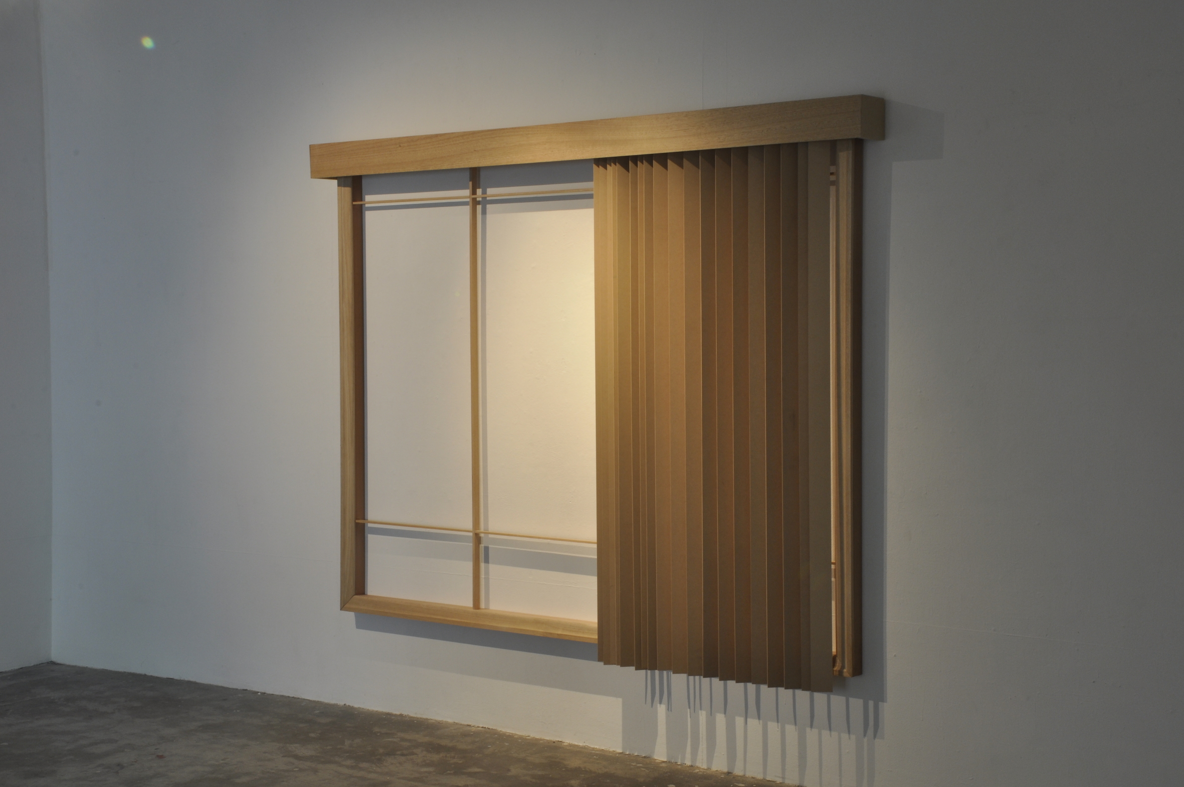 10.Georgina Cue Rear Window, 2012, Hard wood and MDF, 290cm  × 195cm × 18cm 6.18.04 pm.JPG