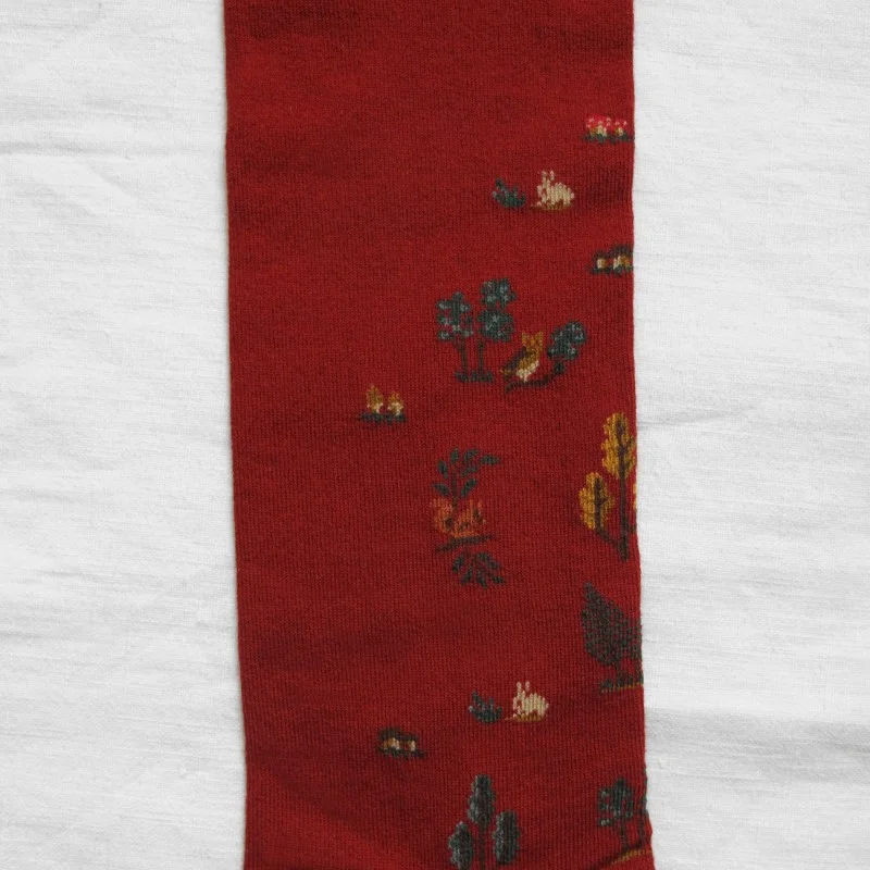 Carmine Undergrowth Knee High Socks Bonne Maison