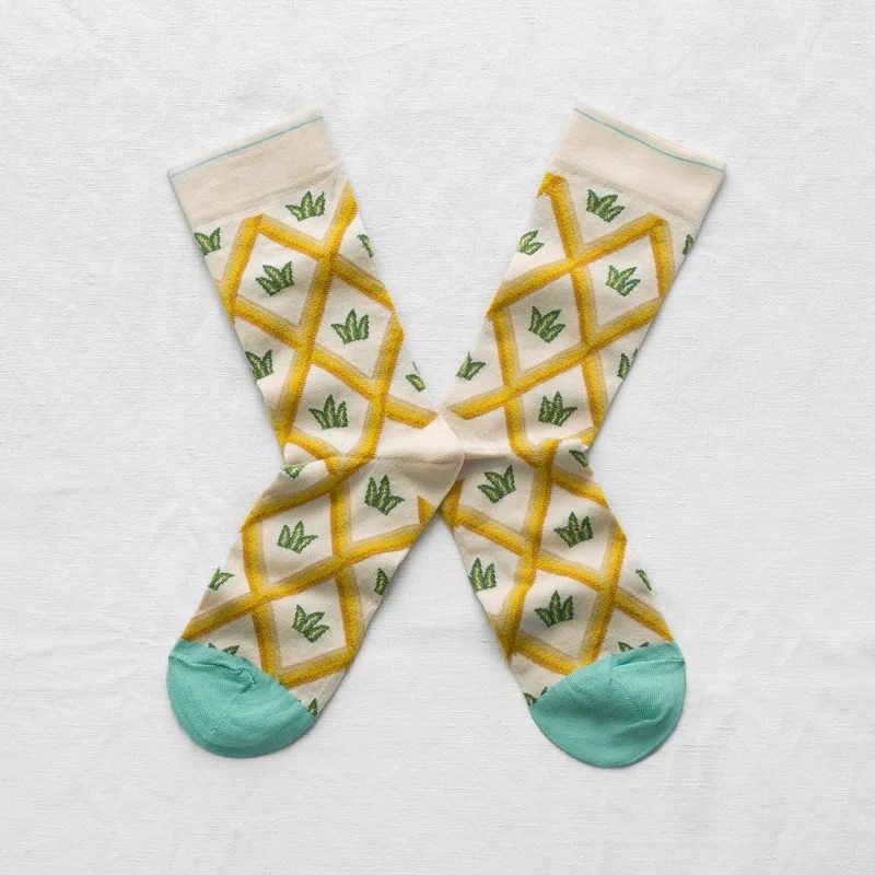 Natural Argyle Socks Bonne Maison