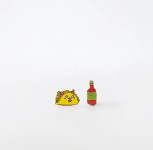 Taco Tuesday Earrings in Glass Vial - Yellow Owl Workshop