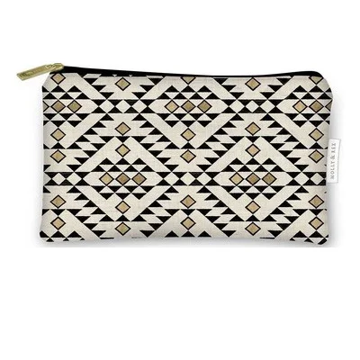 Black and Gold Tribal Zipper Pouch Punch Studio Molly & Rex