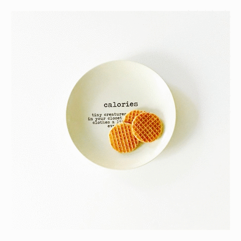 Funny Dessert Plate Calories. Tiny creatures that live in your closet. 6" round ceramic plate
